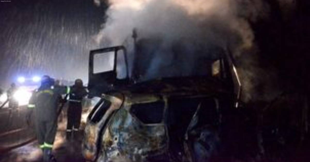 SUV catches fire after accident in UP's Bareilly, eight charred to death